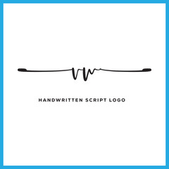 VWW initials Handwriting signature logo. VW Hand drawn Calligraphy lettering Vector. VW letter real estate, beauty, photography letter logo design.
