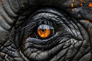 Stunning Detail of an African Elephants Eye