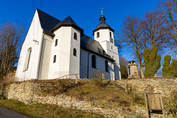 Fototapeta na wymiar Church of the Good Shepherd, Podhradi near As, Western Bohemia, Czech Republic
