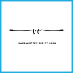 VO initials Handwriting signature logo. VO Hand drawn Calligraphy lettering Vector. VO letter real estate, beauty, photography letter logo design.