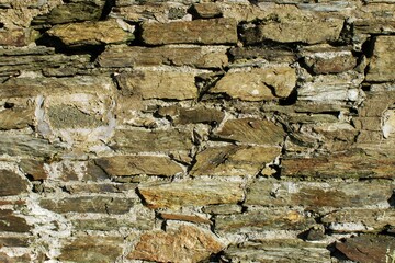 Fragment of an old stone wall. Background or texture. High quality photo