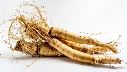 ginseng roots on a white background