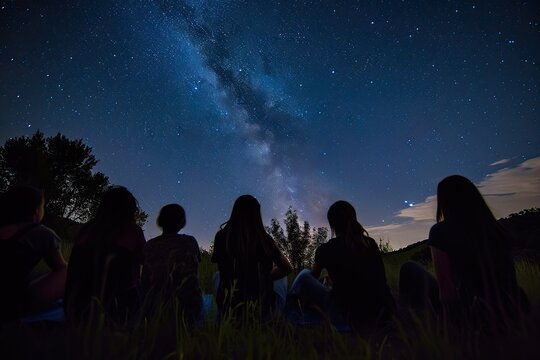 Under the stars for movie night photography