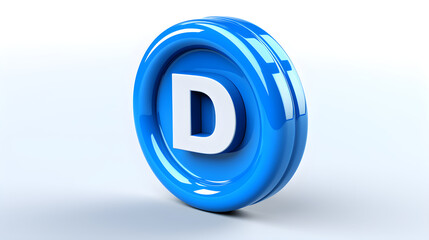 Digital Design Button: Sleek Blue DD Button for Modern App or Website