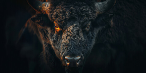 Naklejka premium close up of a buffalo