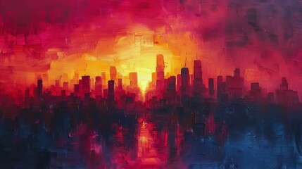 Cityscape at Sunset