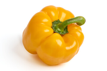 Ripe bell peppers, isolated on white background.