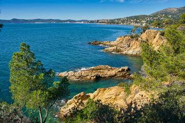 Küste nahe Le Lavandou in Südfrankreich