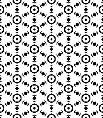 Black and white seamless abstract pattern. Background and backdrop. Grayscale ornamental design.