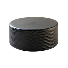 Hockey puck isolated on a transparent background.