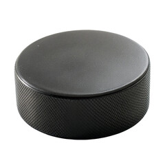 Hockey puck isolated on a transparent background.