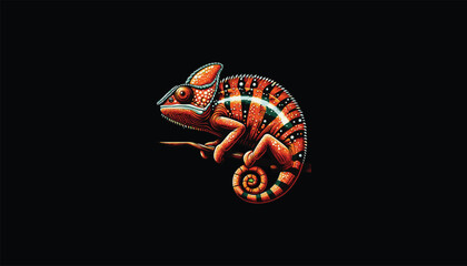 Chameleon, chameleon design, chameleon logo design, art 