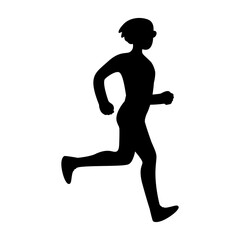 People Running Silhouette