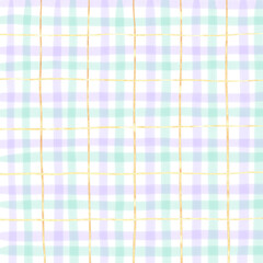 Gold Purple Green Plaid Hand Drawn Background Overlay
