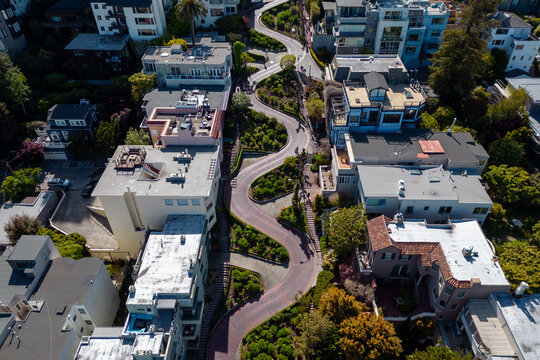 Lombard Street In San Francisco, California