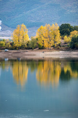 Autumn view of The Forty Springs Reservoir, Bulgaria