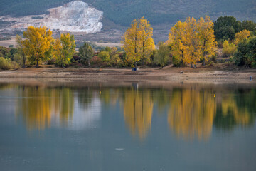 Autumn view of The Forty Springs Reservoir, Bulgaria