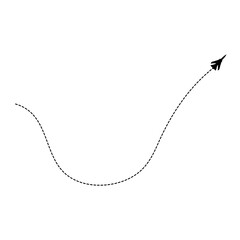 Airplane Dotted Route