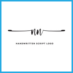 NN  initials Handwriting signature logo. NN  Hand drawn Calligraphy lettering Vector. NN letter real estate, beauty, photography letter logo design.