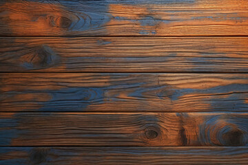 orange and blue and brown wood wall wooden plank board texture background with grains and...