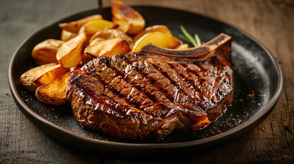 Grilled meat with vegetables
