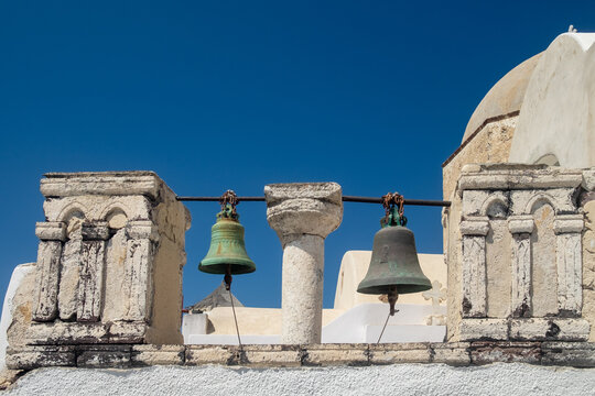 Church bells on Santorini.