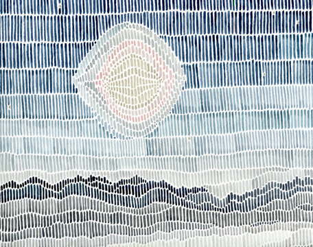 Abstract full moon nightscape