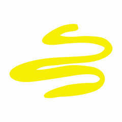 Tasty mustard sauce burger, hot dog ingredient. Fast food element. Vector illustration in cartoon flat style isolated on white background. For restaurant, menu, poster, dish composition, logo.