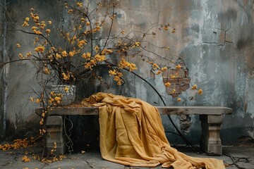 Rustic Gold and Grey Backdrop