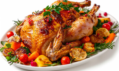 Delicious Turkey Dish: Baked to Perfection with Herbs and Vegetables