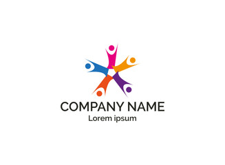 Innovative colorful community logo design.