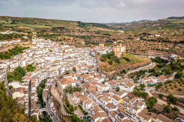 Aerial View of Setenil de las Bodegas, Cádiz, Spain