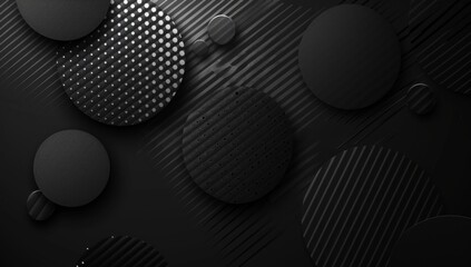 Dark gray background with carbon fiber texture Flat geometric wallpaper Generative AI