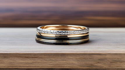 wedding rings on the table