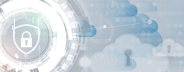 Cyber security and information or network protection. Future cyber technology web services for business and internet project