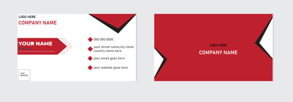 MODERN CORPORATE BUSINESS CARD DESIGN TEMPLATE SAMPLE