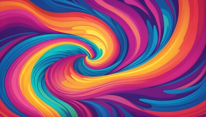 Waves of psychedelic colors swirling and twirling in a mesmerizing pattern 