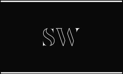 SW, WS, S, W, Abstract Letters Logo Monogram