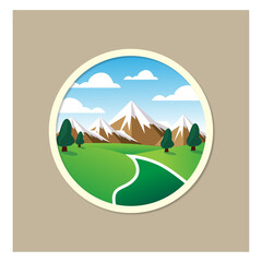 logo ilustration lanscape