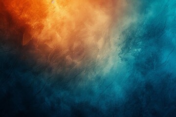 Orange blue teal white psychedelic grainy gradient color - obrazy, fototapety, plakaty