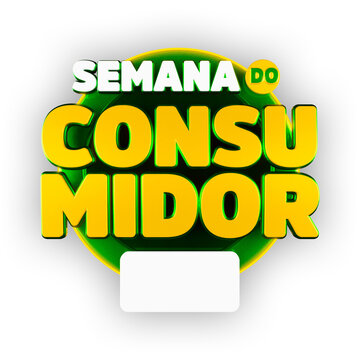 Promo&ccedil;&atilde;o semana do consumidor 3D render