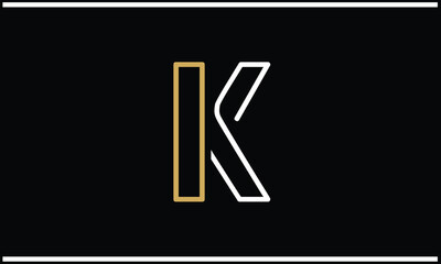 K, KK, Abstract Letters Logo Monogram