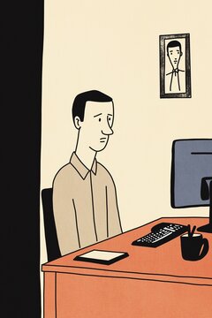 a depressed worker in the office