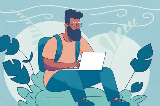 a freelancer working from any location