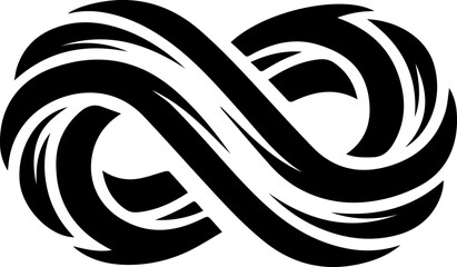 company logos calligraphic swirls and decoration vector logo black and white solid
