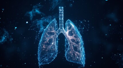 3D lungs and pollen in allergy season - obrazy, fototapety, plakaty