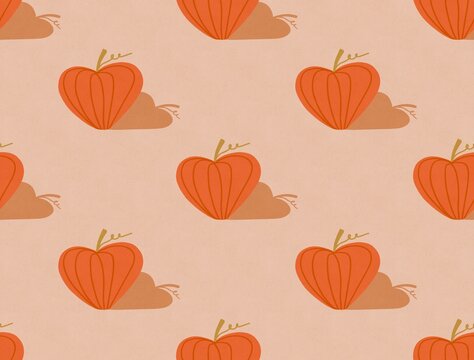 Pumpkin patch fall season illustration