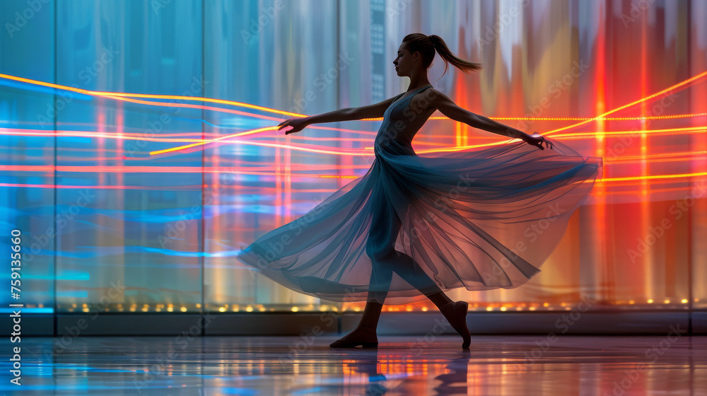 Poster the image captures a dynamic swirl of movement and chaotic energy, displayed in vibrant colors and f