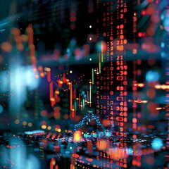 Obraz premium Street Shadows: Intrigue of the Exchange