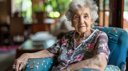 nursing home, grandmother in a wheelchair